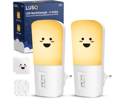 LUSQ - Babykamer Nachtlampje Stopcontact - 3000k - Automatische Lichtsensor en Dimbaar - LQ1
