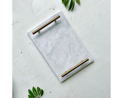 Lusso Marmo – Marmer Dienblad – Wit Goud