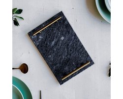 Lusso Marmo - Marmer Dienblad - Zwart Goud