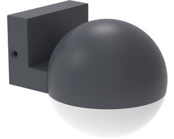 LUTEC Looma - LED wandlamp voor buiten - Draaibare lamp - Premium aluminium - 800Lm - 3000K warm licht - IP54 extra weerbestendig - Donkergrijs