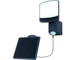 LUTEC Sunshine - Compacte LED wandlamp met sensor en zonnepaneel - Antraciet Grijs