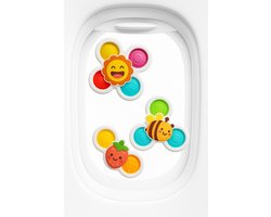 LuukyBB - 3 stuks Spinners Baby - Fidget Popit Toys Vliegtuig - Kinderstoel Onderweg Auto Reizen - Auto Raam - Kinderstoel Tafelblad Zuignap - Bad Speelgoed - Baby Peuter Kleuter Kind - Babyspeelgoed Spinner Bad Babyspeelgoed Speelgoed