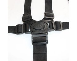 LuukyBB - Kinderstoel Tuigje Zwart - 5 Punts Harnass - Verstelbaar Baby Gordel Harness - Buggy Kinderwagen Wipstoel Riem Gordel - Universeel Veiligheidsgordel Riempjes Veiligheidstuigje Kind