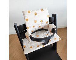 LuukyBB - Stoelverkleiner Meegroei - Kussenset Tijgertjes - Kinderstoel Verkleiner - Stoel Kussen