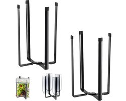 Luvetrex ® 2 stuks opvouwbare afdruiprekflessen vuilniszakstandaard met beschermhoes van siliconen ruimtebesparend keukentafel prullenbak multifunctionele flessendroger voor flessen glazen kopjes babyflessen