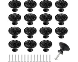 Luvetrex ® Stijlvolle Set van 16 Vintage Meubelknoppen voor Diverse Meubelstukken met Schitterend Bloemenpatroon