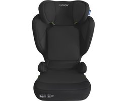 LUVION® FLEX-i Opvouwbare Autostoel – Eclipse Black (i-Size 100–150 cm) - Autostoel Groep 2 3 - Autozitje geschikt voor (3,5 tot 12 jaar) - Zwart