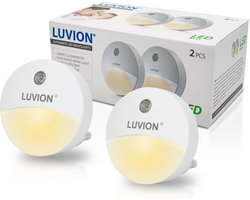 LUVION® LED Nachtlampje Stopcontact Duo Verpakking- Nachtlampje voor Baby's, Kinderen en Volwassenen