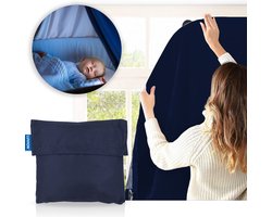 LUVION® Portable Blackout Curtain - Navy - Verduisteringsgordijn met zuignappen - Gordijn geschikt voor alle ramen tot maximaal 130x200cm