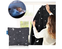 LUVION® Portable Blackout Star Curtain - Verduisteringsgordijn met zuignappen - Gordijn geschikt voor alle ramen tot maximaal 130x200cm