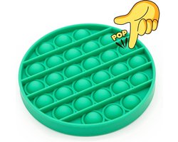 LUVIQ Pop It Fidget Toy - Premium Materiaal - Fidget Toys voor Kinderen & Volwassenen - Sensorisch Speelgoed - Groen - Rond