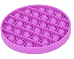 LUVIQ Pop It Fidget Toy - Premium Materiaal - Fidget Toys voor Kinderen & Volwassenen - Sensorisch Speelgoed - Paars - Rond