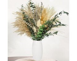 Lux bloemen pampasgras boeket 100 stuks – natuurlijke boho decoratie voor woonkamer en eettafel, ca. 40 cm