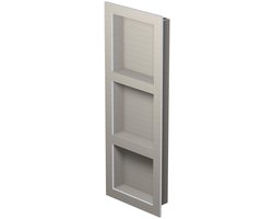 LUX ELEMENTS wandnis douche klaar om te betegelen 107 x 40,6 cm I Prefab douchenis inclusief 2 planchetten I Ruimtebesparende opbergmogelijkheid in douche & badkamer