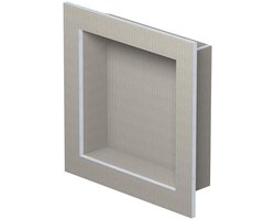 LUX ELEMENTS wandnis douche klaar om te betegelen 40,6 x 40,6 cm I Prefab douchenis van hardschuim I Ruimtebesparende opbergmogelijkheid in douche & badkamer
