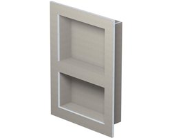 LUX ELEMENTS wandnis douche klaar om te betegelen 55,9 x 40,6 cm I Prefab douchenis van hardschuim I Ruimtebesparende opbergmogelijkheid in douche & badkamer