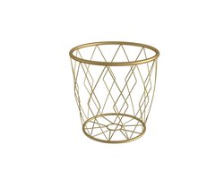Luxaliving Metalen Draadmand – Goud – Opbergmand / Decoratieve Mand – Rond