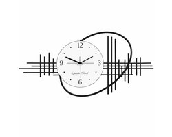 Luxaliving Wandklok Modern Zwart/Wit – 36 x 80 cm – Stil Quartz Uurwerk – Grote Design Klok