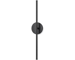 Luxavia Oplaadbare Wandlamp Rond Zwart - Draadloze Wandlamp Zonder Boren - Touch Dimbaar - Leeslamp Slaapkamer - Wandlamp Binnen Oplaadbaar