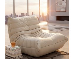 Luxe 2-Zits Tuinbank met Kussens en Inklapbare Bijzettafels – Polyrotan Terrasbank – Weerbestendig – Afneembare Wasbare Hoezen – Balkon & Tuin – Beige/Crème House&Garden