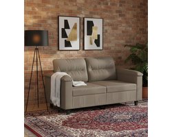 Luxe 4-zits Corduroy Bank met 2 Krukken, Bekerhouder & Zijdelingse Opbergtas – Moderne Woonkamerbank – Comfortabele Sofa voor Wonen, Slapen en Kantoor – Montagevrij – Zwart House&Garden