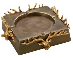 Luxe Asbak Hert – Messing/Goud – Klassiek & Decoratief Woonaccessoire