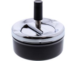 Luxe Asbak Metaal |Druk En Draai Asbak| Roterend | 10 x 9 cm