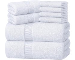 Luxe Badhanddoeken Set van 8 Delen - Super Absorberend en Zacht Katoen voor Badkamer en Wellness