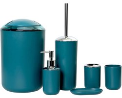 Luxe badkameraccessoireset - Modern design - 6 delen - Donkergroen
