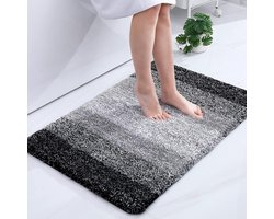 Luxe Badmat 40x60 cm – Antislip, Super Zacht & Absorberend – Microvezel, Machinewasbaar – Donkergrijs Badkamerkleed voor Comfort & Stijl