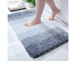 Luxe Badmat 50x80 cm – Antislip, Super Zacht & Absorberend – Microvezel, Machinewasbaar – blauw Badkamerkleed voor Comfort & Stijl