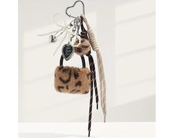 Luxe Bag Charms - Tashanger - Sleutelhanger – Tasje - Kralen - Fotolijstje - Touwaccessoire - Bruin