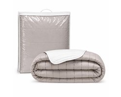 Luxe Bedsprei - Zomerdeken - Deken - Boutis - 180 x 240 cm - 1 persoon - Gematlasseerd - Effen - Taupe/Codra