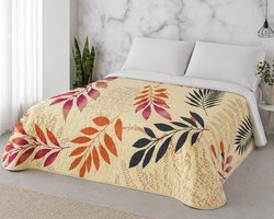 Luxe Bedsprei - Zomerdeken - Deken - Boutis - 240 x 270 cm - 2 personen - Gematlasseerd - Azileaf