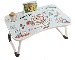 Luxe bedtafel voor Kinderen | Met animatie | Inklapbaar | Verstelbaar & Multifunctioneel | Varken