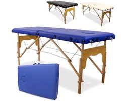 Luxe Behandeltafel – Behandelbank – Massagetafel – Inklapbaar – Hoogte Instelbaar - Mulfitunctioneel – Blauw