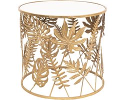 Luxe Bijzettafel Van Metaal - Coffee Table - Bijzettafel - Tafeltje - Sfeer - Industrieel - Landelijk - Landelijke bijzettafel - Metaal - Goud - 61 cm breed