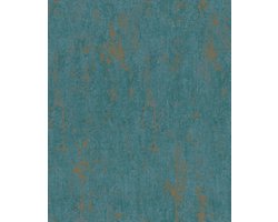 Luxe Blauw-Gouden Behang – Modern & Elegant Design – 10m x 53cm – Voor Woonkamer, Slaapkamer & Meer