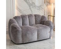 Luxe Bloemvormige 2-Zits Zitzakbank | Grote Pluizige Bank met Traagschuim | Zachte Kunstbont Bekleding | Comfortabele stoel voor woonkamer, slaapkamer en lounge | Modern Design Casa Serena