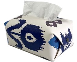 Luxe Bohemian Tissuebox Houder - Creatieve Lederen Tissuehouder - Waterdichte Decoratieve Servethouder voor Woonkamer, Badkamer en Auto - Modern Boho Design - a