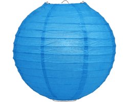 Luxe bol lampion blauw 35 cm