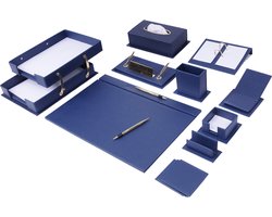 Luxe Bureau Set - 14 Accessoires-BLAUW- 14-delige Set
