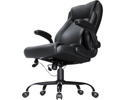 Luxe bureaustoel - Directiestoel - Bureau stoel PU leer - Voor volwassenen - Zwart - Verstelbaar - Tot 150kg Draagkracht