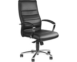 Luxe Bureaustoel met Chroomvoet en Nappa-leer