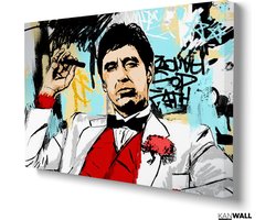 Luxe Canvas Schilderij Al Pacino | 40x60 | Woonkamer | Slaapkamer | Kantoor | Muziek | Design | Art | Modern | ** 4CM DIK! 3D EFFECT**