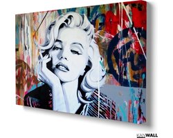 Luxe Canvas Schilderij Marilyn Monroe | 100x75 | Woonkamer | Slaapkamer | Kantoor | Actrice | Model | Zangeres | Design | Art | Modern | ** 4CM DIK! 3D Effect**
