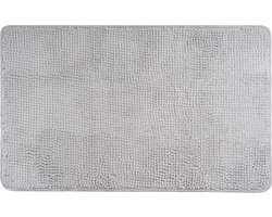 Luxe Chenille Badmat met Antislip Onderkant (50x80 cm) - Zacht en Pluizig Grijs