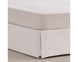 Luxe cover voor boxspringbedden 140 x 190/200 cm - Wit bedframe 140 cm - Slaapkamer accessoires Corner Bed Skirt
