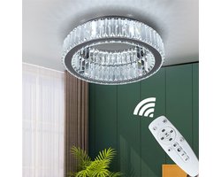 Luxe Crystal LED Plafondlamp - Dimbaar Met Afstandsbediening - Woonkamerlamp - Crystal Led Lamp - Moderne Lamp - Plafoniere