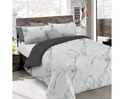 Luxe Dekbedovertrek Marmer Design Katoen Satijn Eenpersoons